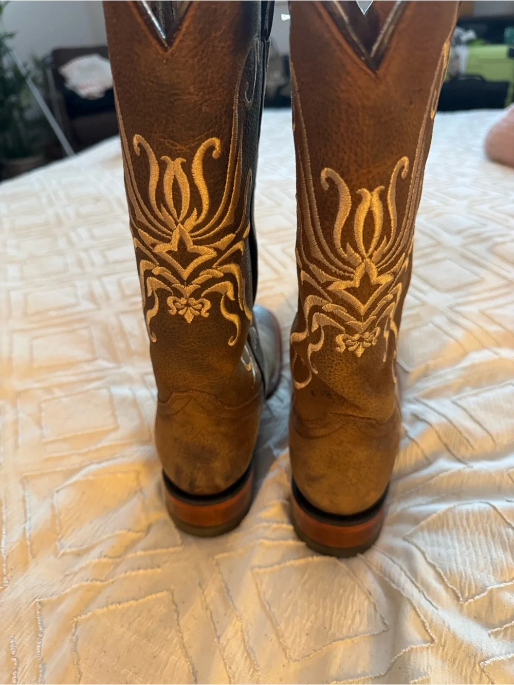 Women's Brown Embroidered Western Boots